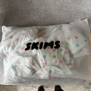 Skims Heart Print Pajama Set